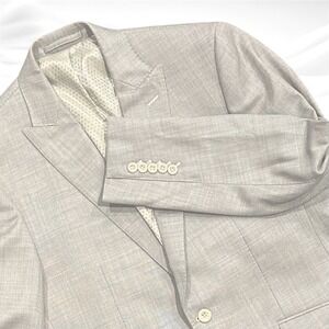 Loro Piana Four Seasons Cloth Super 130 Custom Blazer 44S Peak 2Btn Lt. Gray